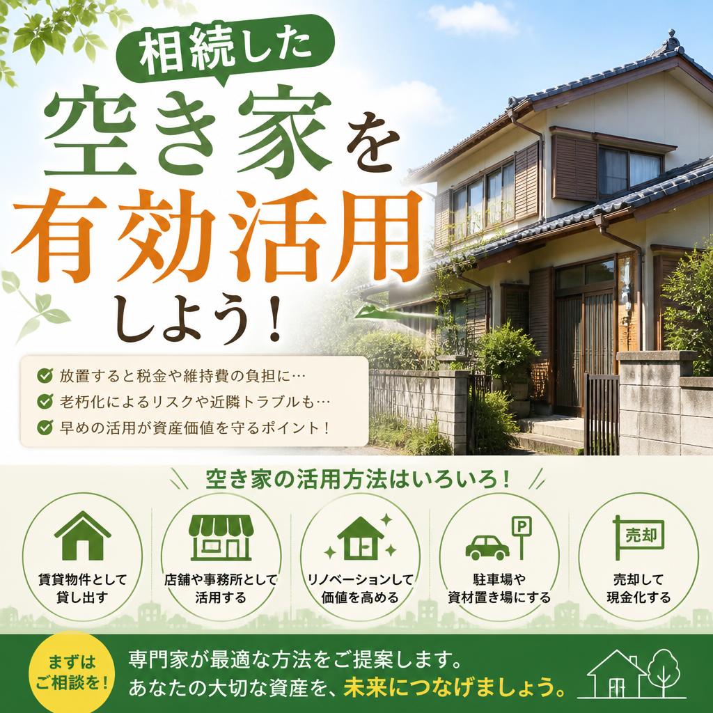 相続した空き家を有効活用しよう！