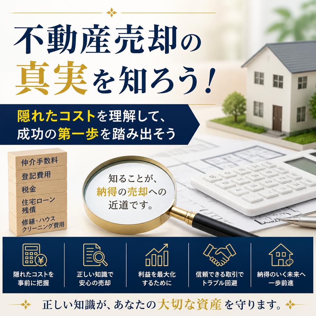 不動産売却の真実を知ろう！隠れたコストを理解して、成功の第一歩を踏み出そう