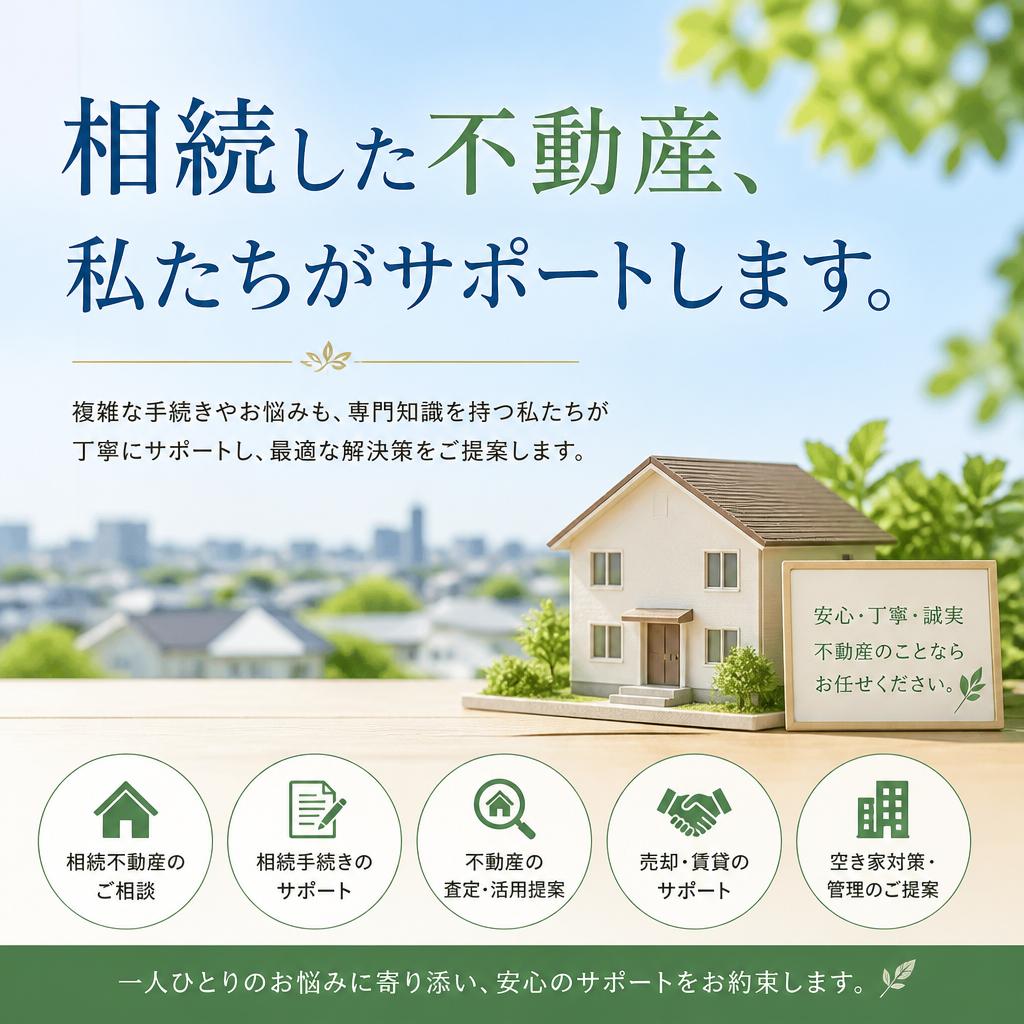 相続した不動産、私たちがサポートします。