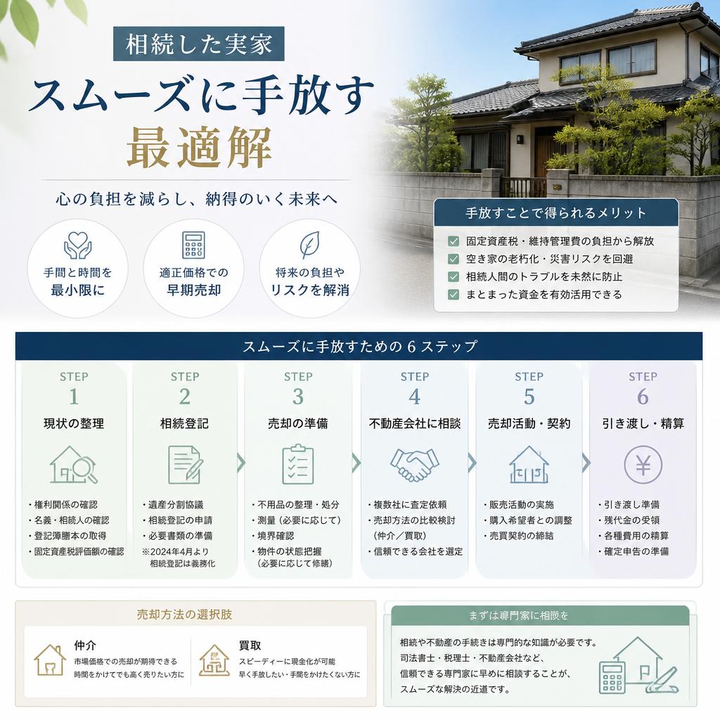 相続した実家、スムーズに手放す最適解