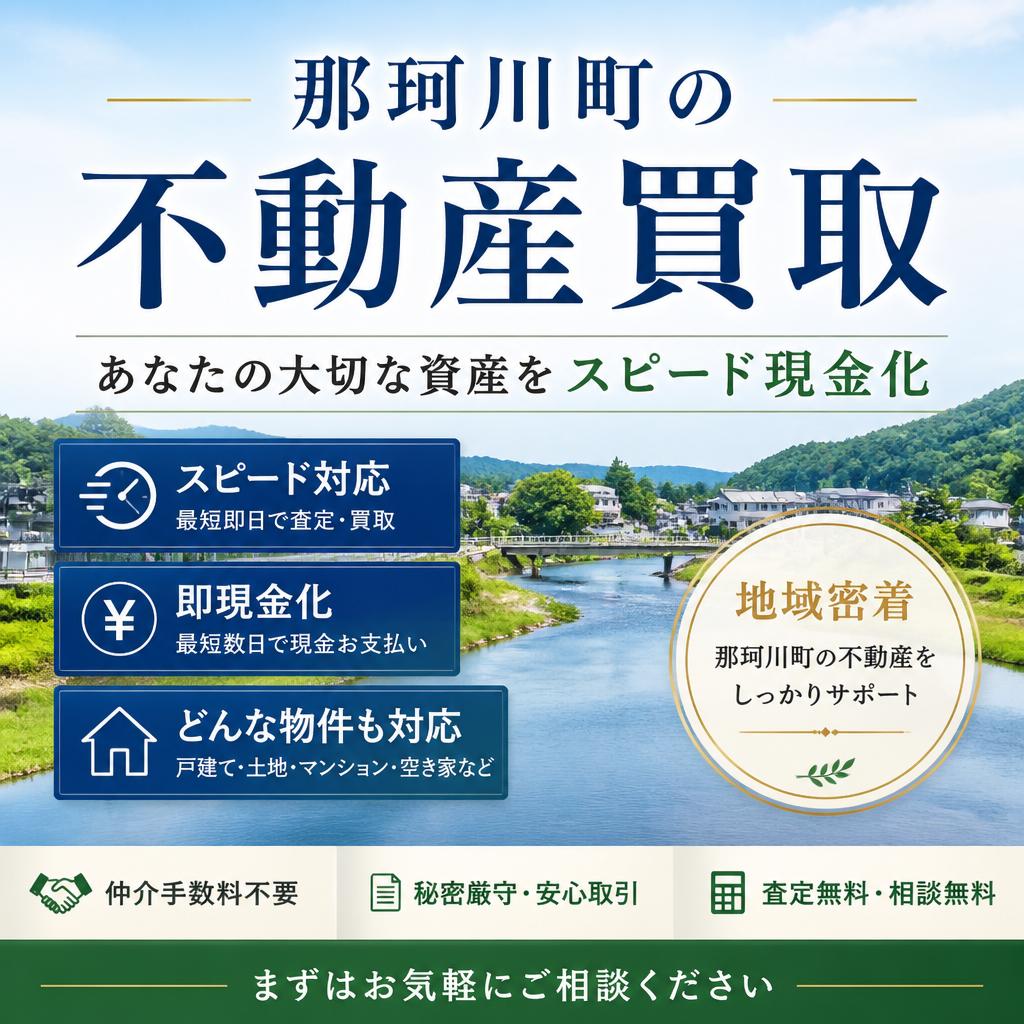 那珂川町の不動産買取、あなたの大切な資産をスピード現金化