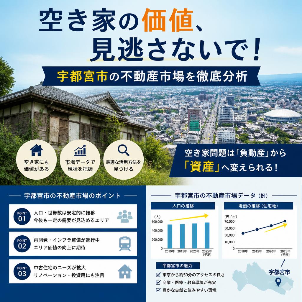 空き家の価値、見逃さないで！宇都宮市の不動産市場を徹底分析
