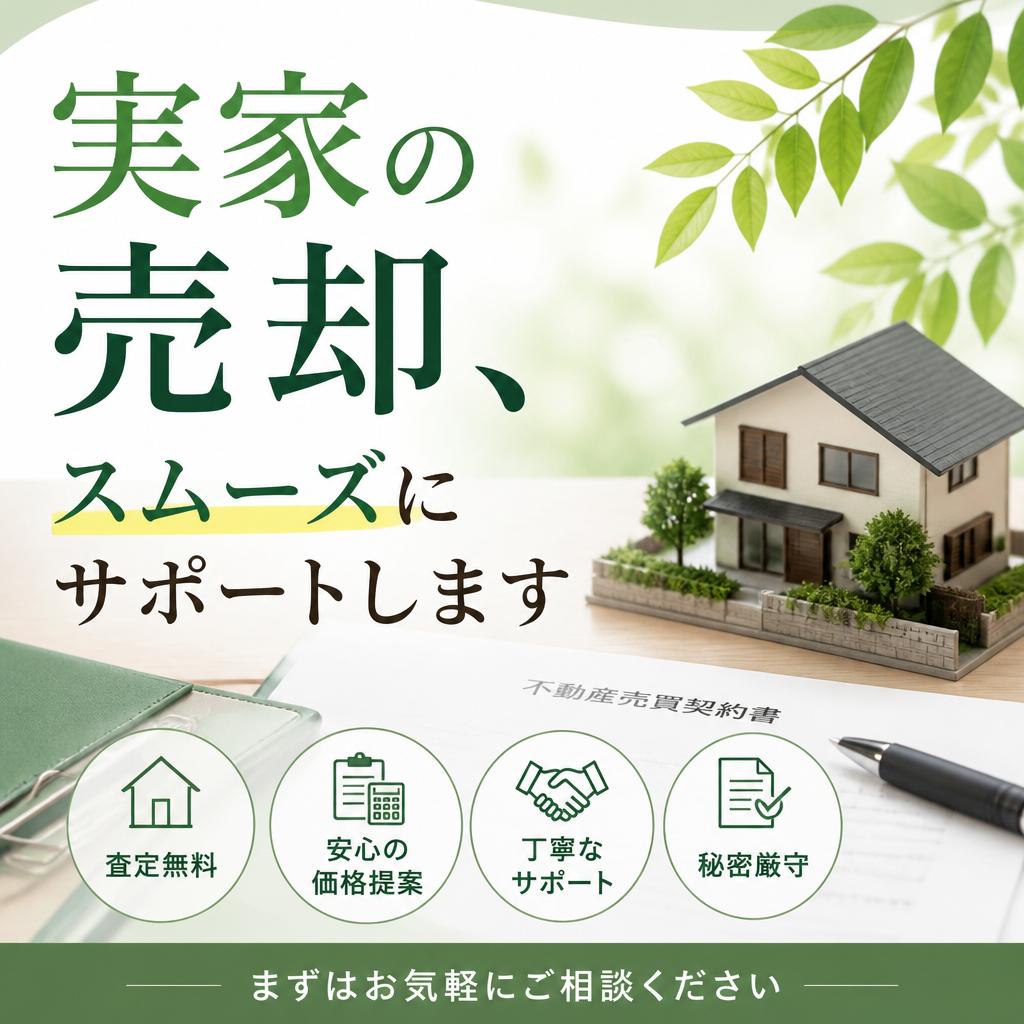 実家の売却、スムーズにサポートします