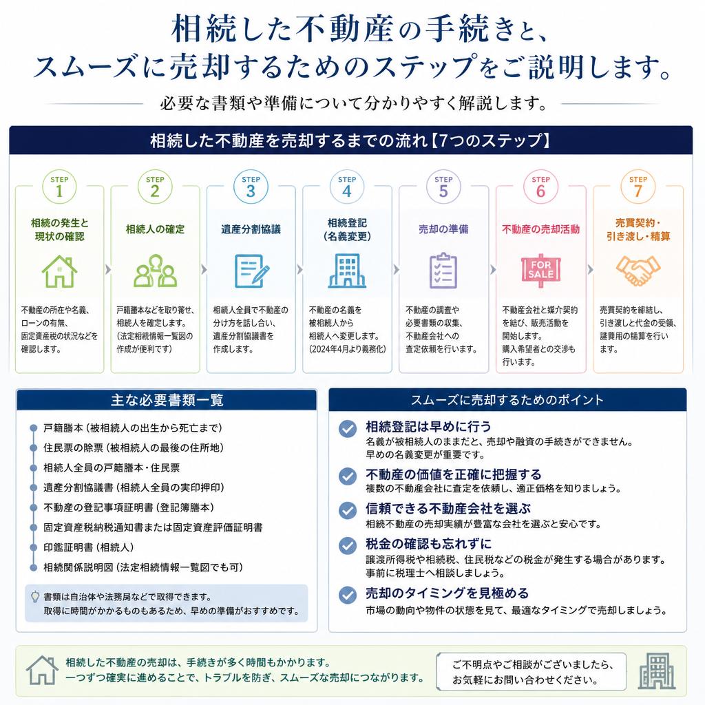 相続手続きと不動産売却の流れ
