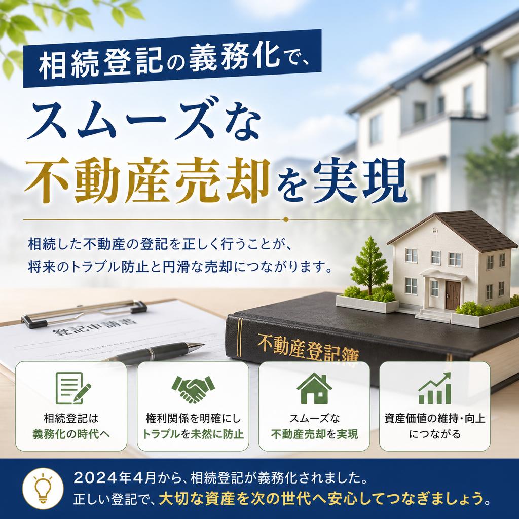 相続登記の義務化で、スムーズな不動産売却を実現
