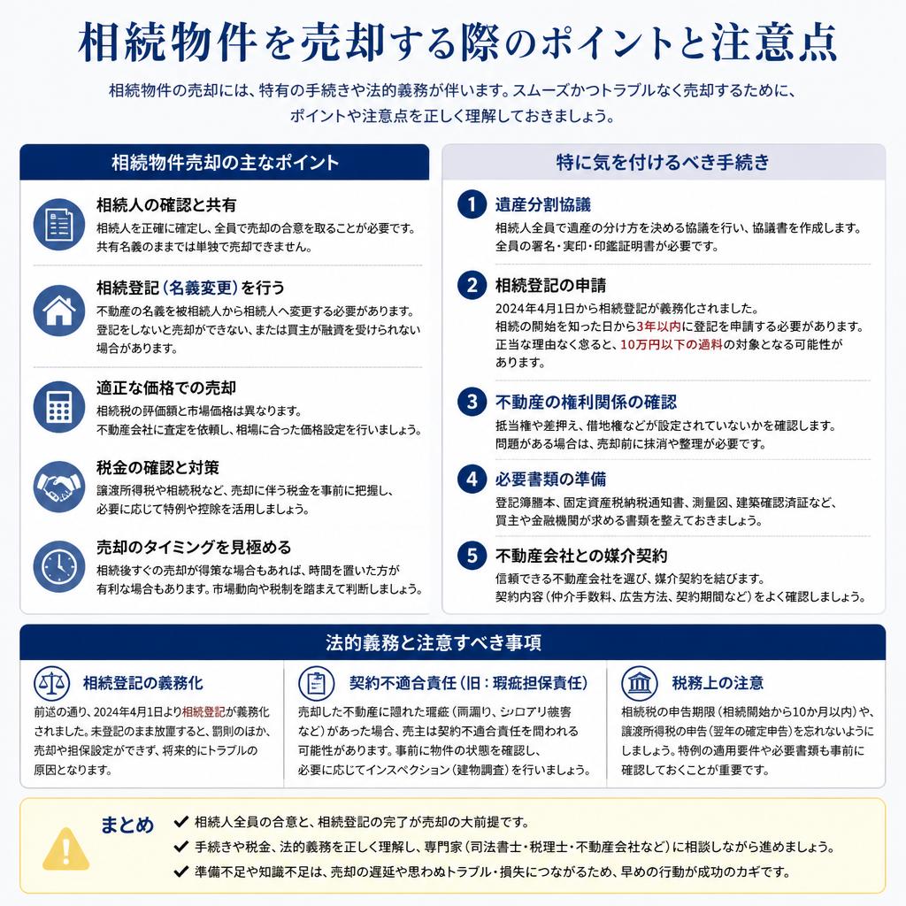 相続物件売却の注意点