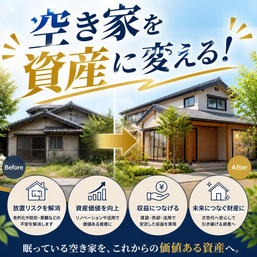 空き家を資産に変える！