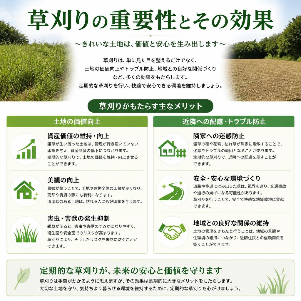 草刈りがもたらす利益