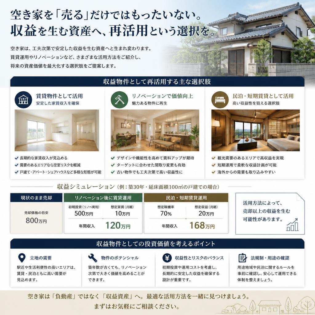 収益物件としての再活用