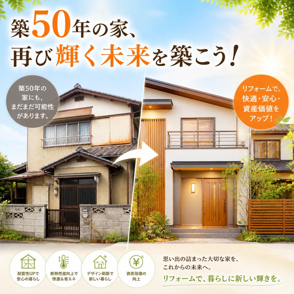 築50年の家、再び輝く未来を築こう！