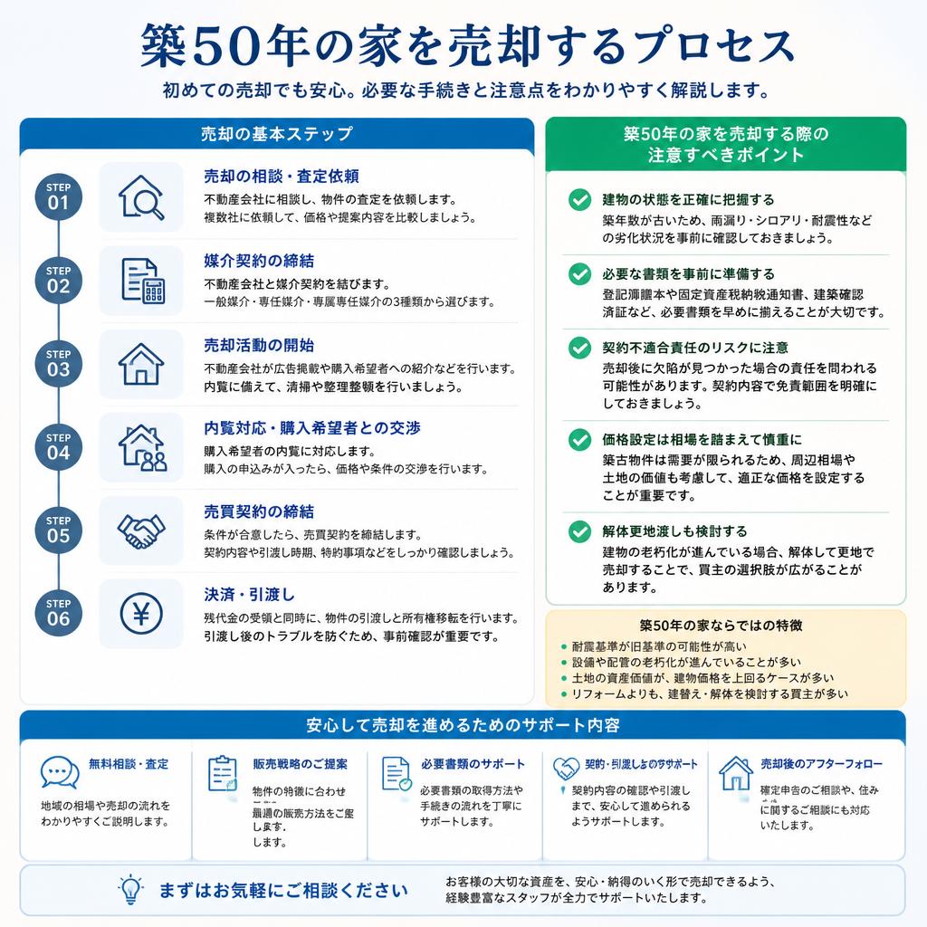 売却までのステップと注意点