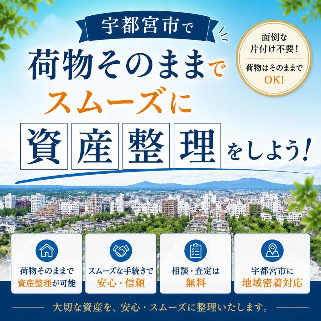 宇都宮市で荷物そのままでスムーズに資産整理をしよう！
