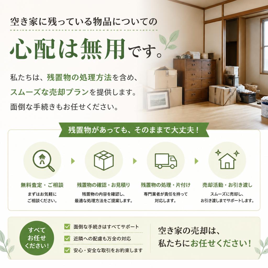 残置物があっても安心