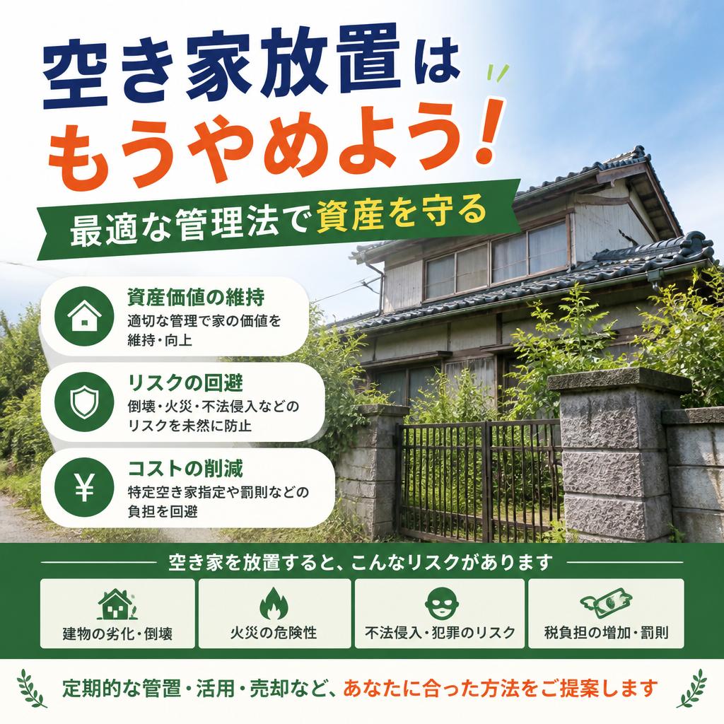 空き家放置はもうやめよう！最適な管理法で資産を守る