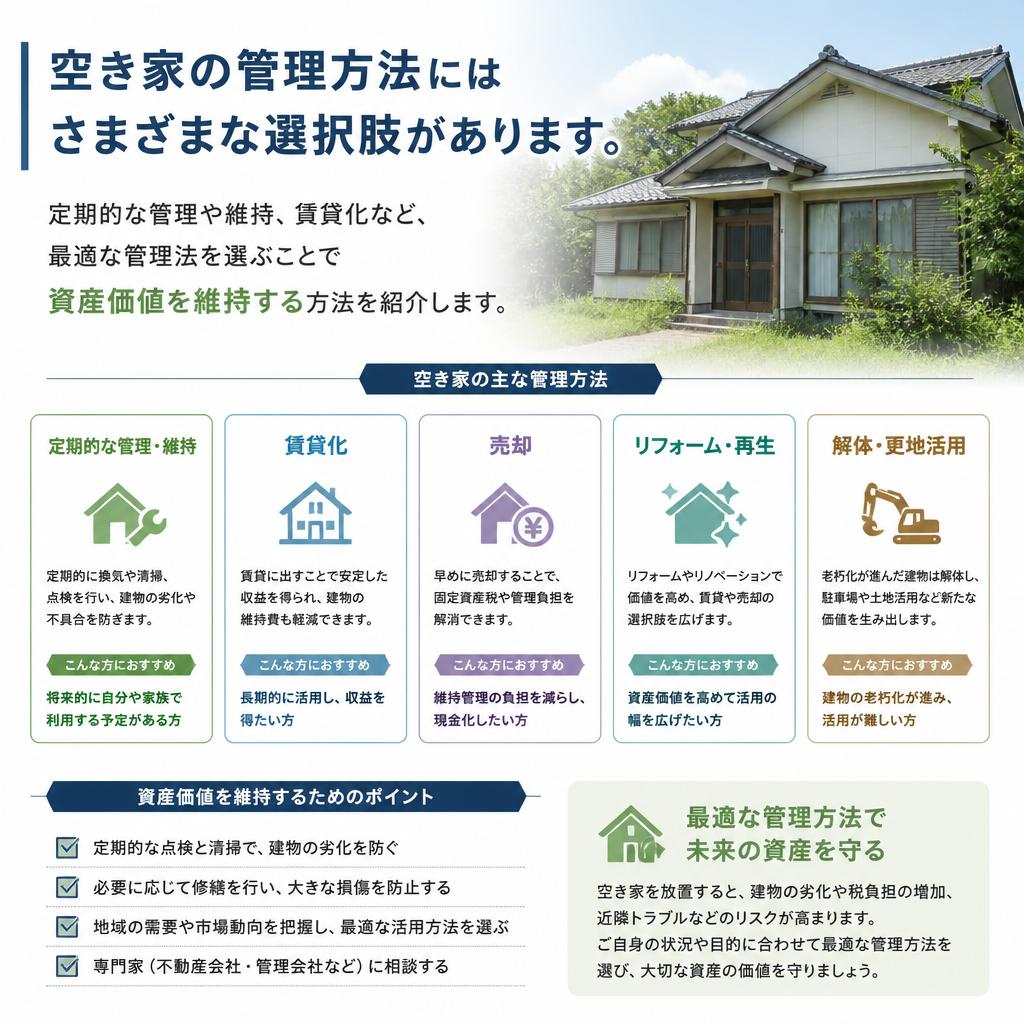 空き家管理の選択肢とは？
