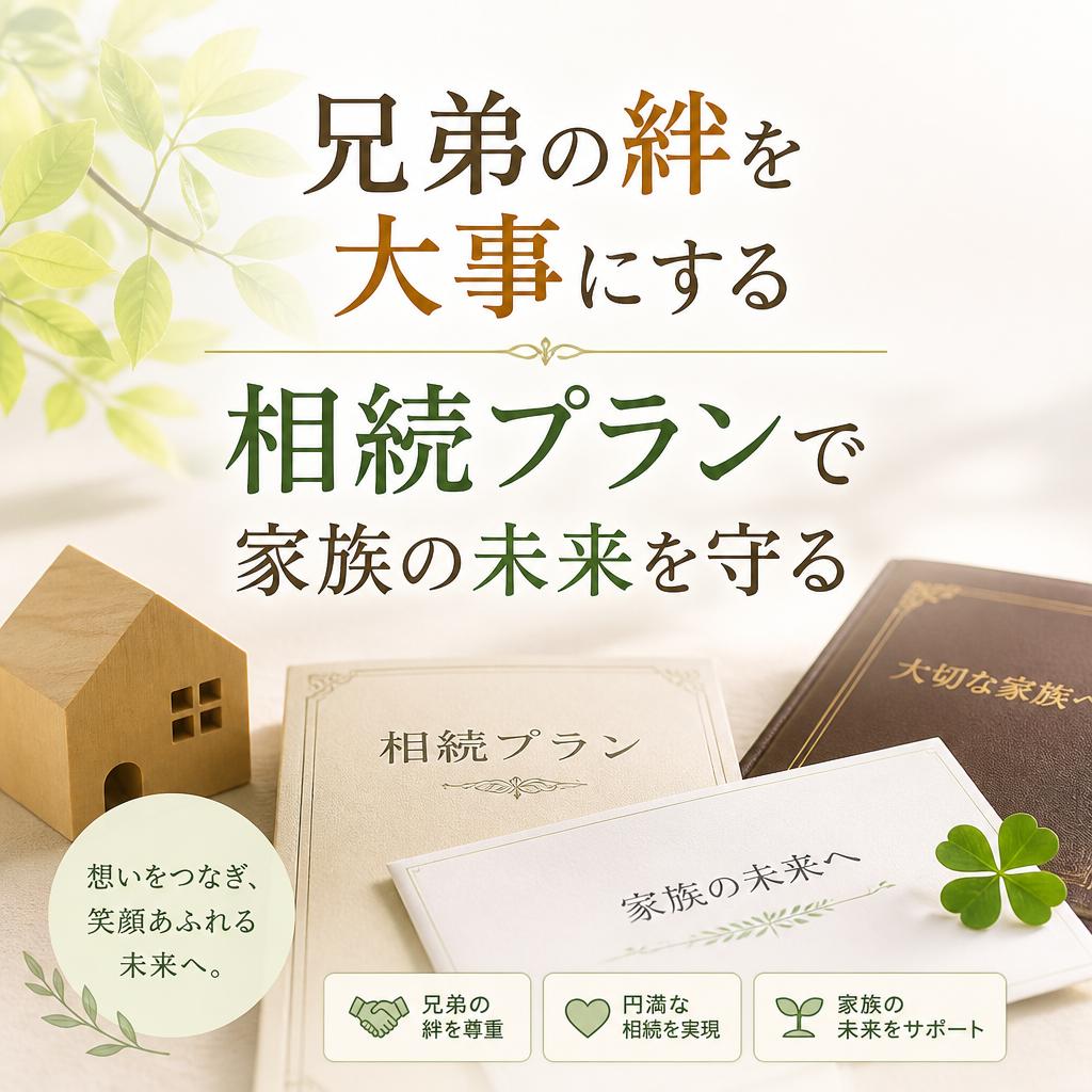 兄弟の絆を大事にする相続プランで家族の未来を守る