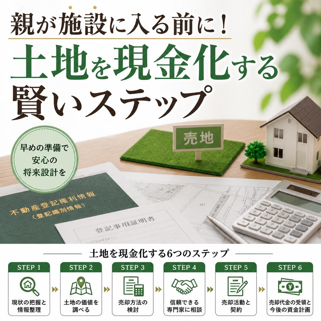 親が施設に入る前に！土地を現金化する賢いステップ