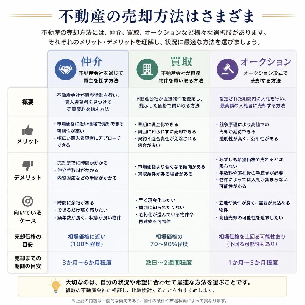 ステップ2: 売却方法の選択肢