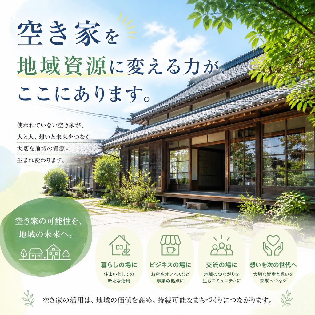 空き家を地域資源に変える力が、ここにあります。