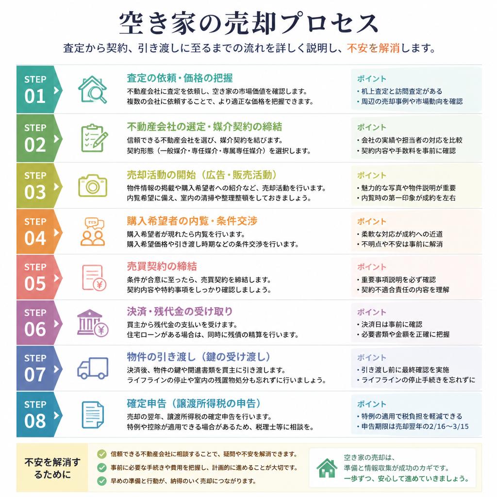 空き家売却のプロセス